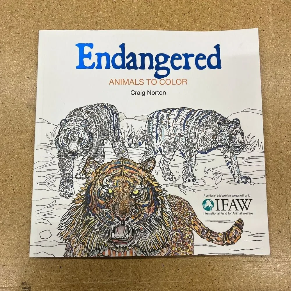 Endangered Animals to Color Craig Norton Coloring Book NEW